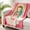 Pink, variant on Virgin Mary & Our Lady Of Guadalupe Pattern Flannel Blanket, Soft Plush Fleece Throw Blanket, Decorative Religious Theme Blanket For Home, Bedroom, Living Room, Office, S1X