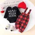 thumbnail image 2 of Fshinging Toddler Boy Clothes Baby Girls Letter Pattern Long Sleeve Sweater + Suspenders Two Set Garçon Ensemble Size 2-3 Years, 2 of 7