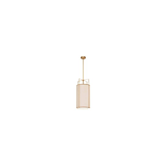 Dainolite - Trapezoid - 4 Light Drum Pendant-Gold Finish-Cream/White Shade Color