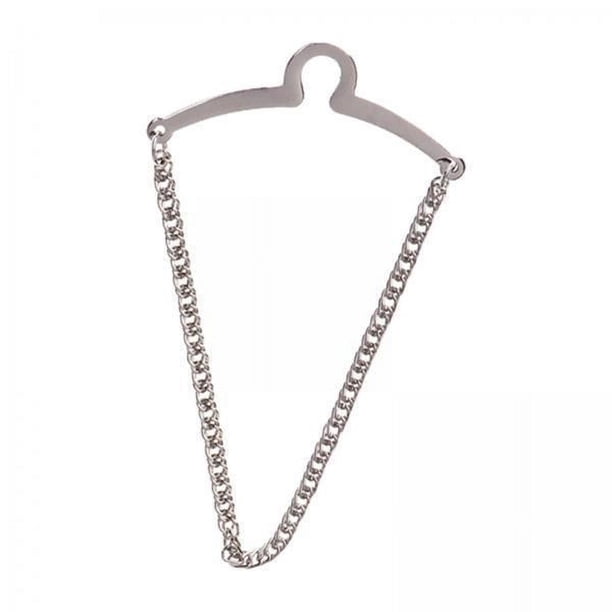 2 broches clásicos con cadena para corbata para hombre, joyería para camisa, broche de un solo lazo, regalo de boda 3 piezas