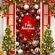 thumbnail image 1 of Linnome Santa Claus Pattern Christmas Door Cover 35x71 Inches, Festive Holiday Door Decoration for Home and Parties, 1 of 6