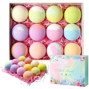 Bubble Bath Bombs for Women Relaxing , Shower Bombs Set , Bath Salts Bathbombs Kits Stress Relief Spa Gifts - 12 Count