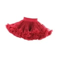 thumbnail image 4 of Falda tutú para niñas Ropa de baile para niños Vestido de princesa Falda de malla Faldas de baile Rojo M, 4 of 7