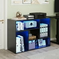 thumbnail image 5 of DWVO DIY Deformable TV Stand with LED Strip, Modern Entertainment Center, 2 PCS Media Console Cabinet for 45 - 70 inch TVs, Black, 5 of 9