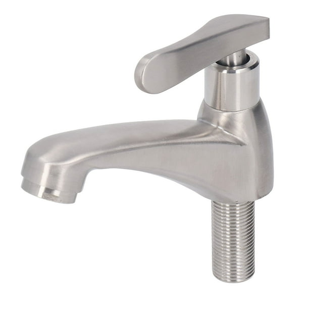 Grifo de agua de acero inoxidable 304, grifo de Solo Frío, lavabo