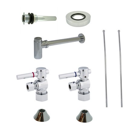 UPC 663370141423 product image for Kingston Brass CC53301DLVKB30 Contemporary Plumbing Sink Trim Kit with Bottle Tr | upcitemdb.com