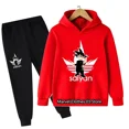 thumbnail image 5 of Conjunto de sudadera y pantalones con capucha para niños, 2 piezas, ropa de abrigo de Anime Goku, regalo para niños, 5 of 5