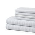 thumbnail image 2 of Nicole Miller Studio 6 piece Owen Printed Sheet Set, Bonus Pillowcases, Stripe, 2 of 2
