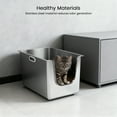 thumbnail image 6 of Ptlom Extra Large Stainless Steel Litter Box with 13.7'' High Sides Leak Proof, 6 of 10