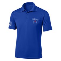 Trenz Shirt Company Mens Trump 2024 Golf Clubs Embroidered Golf Polo-True Royal-Large