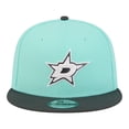 thumbnail image 2 of Men's New Era  Turquoise/Charcoal Dallas Stars Two-Tone Color Pack 9FIFTY Snapback Hat, 2 of 5