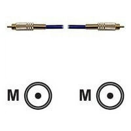 UPC: 0728736022157 | 3.3 Ft. S/PDIF Spring Strain Relief RCA Male to RCA Male Cable with Gold Plated Connectors  75 ohm.