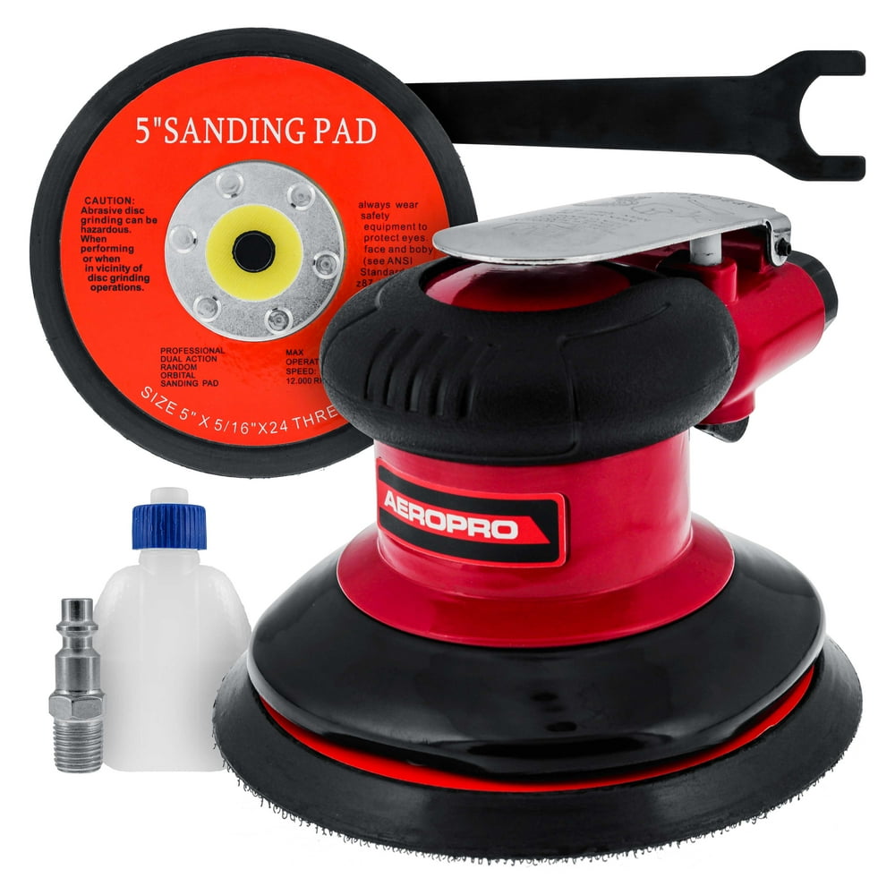Professional Heavy Duty 5" DualAction Random Orbit Air Palm Sander