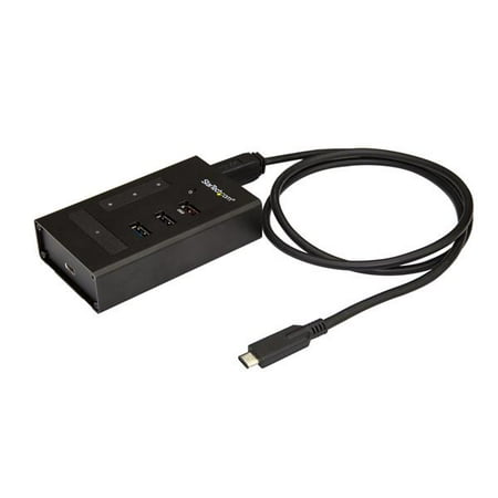 UPC: 0065030867900 | StarTech HB30C3A1CST USB-C Hub 4 Port – USB C to 3 x USB A and 1 x USB C – USB 3.0 – Mountable – Industrial – Powered USB Hub – USB Port Expander