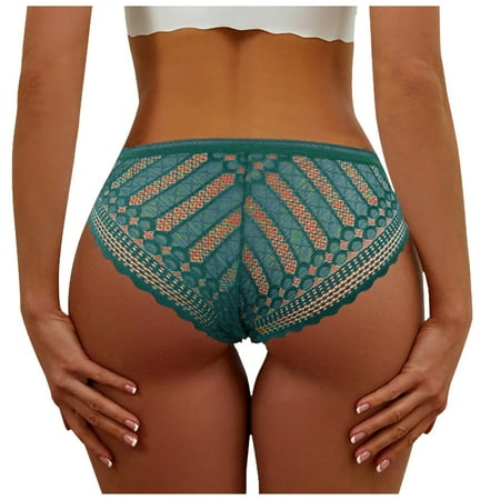 GHSOHS Womens Underwear Thongs Post Partum Undies Women s Thong Women s Fashion Low Waist Underwear For Women Lace No Show Bikini Soft Breathe Seamless Panties Green Panty High Waisted Thongs fo S