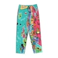 thumbnail image 4 of Sigee Cartoon Map Of Europe Print Women's Soft Pajama Pants - Breathable and Comfortable Lounge Sleep Bottoms with Elastic Waistband and Pockets-Medium, 4 of 9