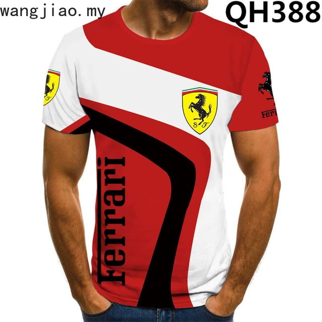Verano Nuevo Ferrari Camiseta De Los Hombres 3D Logo Del Coche Impresión De Manga Corta Moda De Gran Tamaño Y Las Mujeres toppangjing