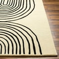 thumbnail image 3 of Hauteloom Fuat Wool Living Room, Bedroom Area Rug - Contemporary - Bone, Onyx Black, Gray - 2' x 3', 3 of 6