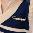thumbnail image 4 of Washranp Flower Shape Brooch Pins,Shining Faux Pearls Safety Pin Sweater Shawl Clips for Women Clothing Accessories, 4 of 6