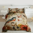 thumbnail image 2 of jejeloiu Country Bird Flower Bedding Comforter Set,Rustic Farmhouse Twin Comforter Sets,Orange Beige Bedding Set For Child,Luxury Bedroom Decor Reversible,2-Piece, 2 of 8