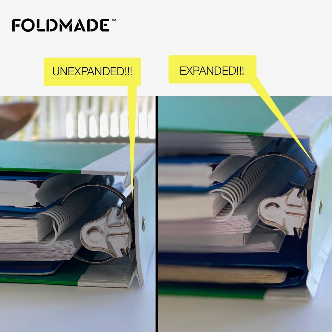 Foldmade Paperboard 3-Ring Binder, 1.5" Malibu Green, 275 Sheets