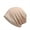 Beige, variant on Unisex Men Women Striped Cotton Stretch Beanie Hat Elastic Summer Baggy Slouchy Cap