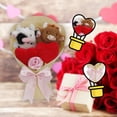 thumbnail image 6 of LEWEEN Cow Bouquet Plush Toy for Valentine's Day, 13 Inch Medium Cow Plush with Heart Accents, Pink Satin Bow, Soft and Cuddly, Great for Gifts and Home Decor, 6 of 10