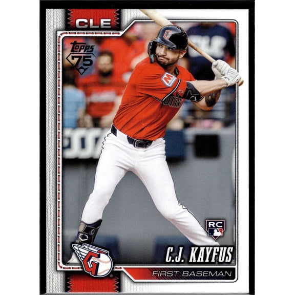 2026 Topps Series 1 C.J. Kayfus #35 RC Cleveland Guardians Baseball Card Cleveland Guardians MLB Baseball Trading Card