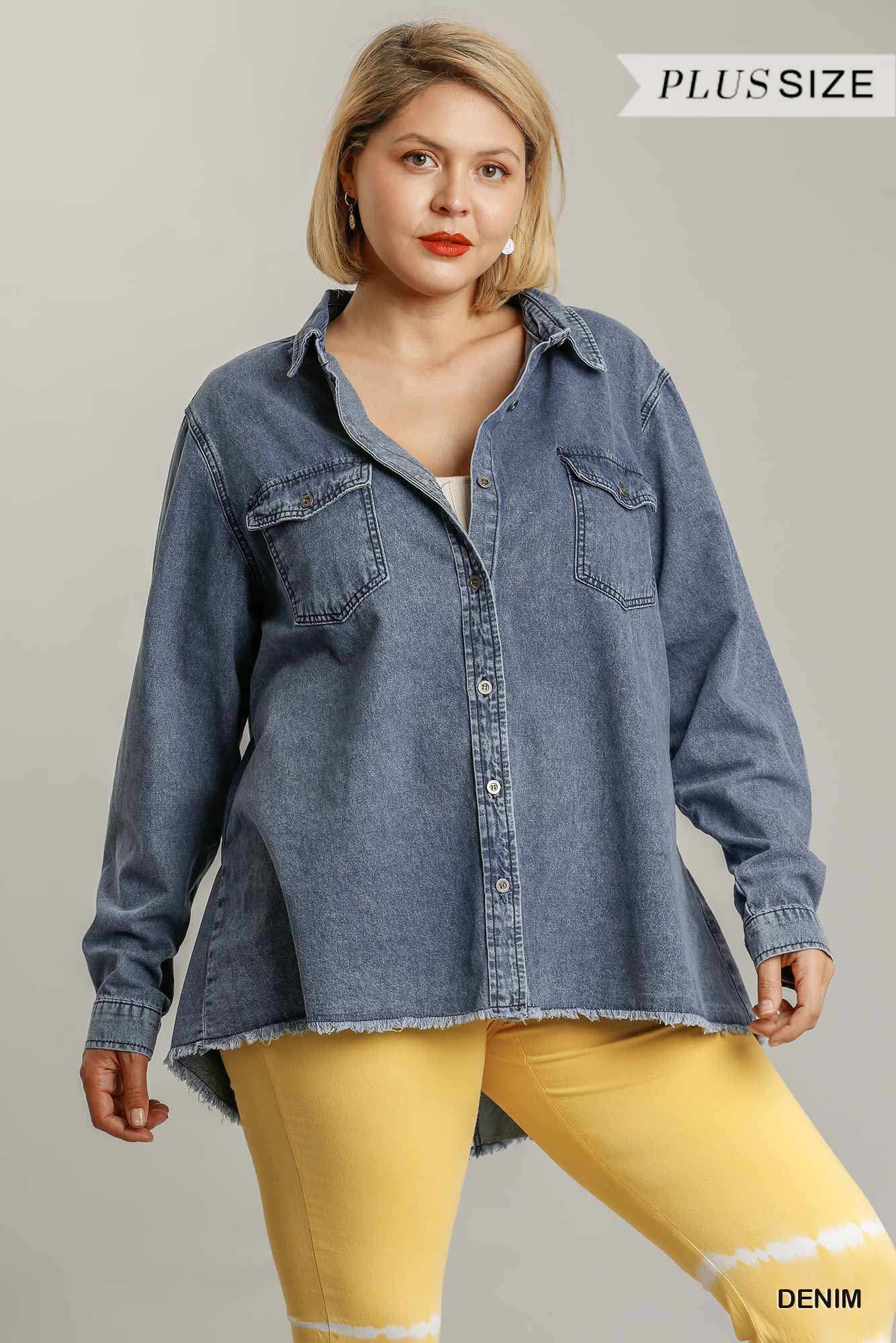 high low patch pocket jacket