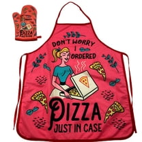 Don't Worry I Ordered Pizza Just In Case Funny Cooking Humor Graphic Novelty Kitchen Accessories