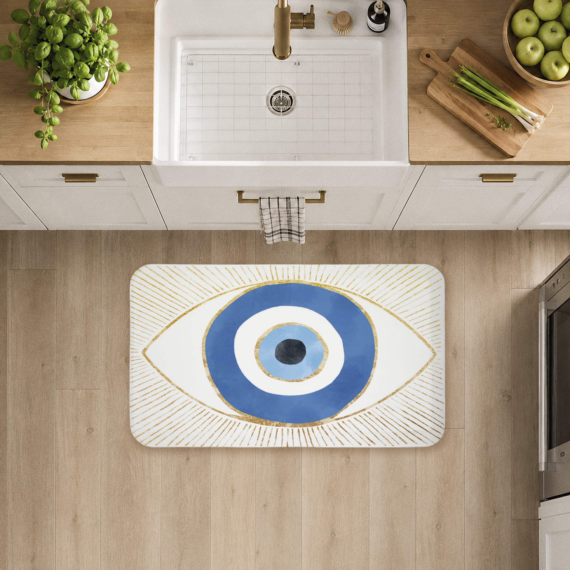 Stupell Industries Symbolic Evil Eye Protection Printed Anti-Fatigue Floor Mat, design by Ziwei Li