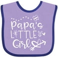 thumbnail image 3 of Inktastic Papa's Little Girl with Hearts Flower and Butterfly Girls Baby Bib, 3 of 4