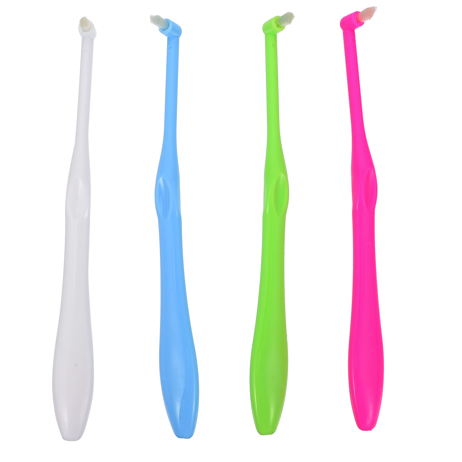 NUOLUX 4Pcs Professional Tapered Tuft Toothbrushes Orthodontic Brace