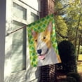 thumbnail image 2 of Carolines Treasures SS4427-FLAG-PARENT Bull Terrier St. Patricks Day Shamrock Portrait Flag  multicolor, 2 of 2