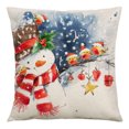 thumbnail image 3 of 4pcs Fundas de almohada navideñas -45 * 45 cm Decoraci de almohada decorativas - Fundas de almohada festivas Decoración navideña - Funda de almohada Decoraciones navideñas de invierno (J), 3 of 4