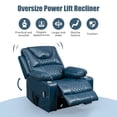 thumbnail image 6 of Lift Recliner for Elderly, LEGAHOME Electric Power Lift Chair with Heated and Massage, 26" Oversized PU Leather Recliner Chair with Cup Holders & Side Pockets up 400 lbs, Blue, 6 of 12
