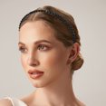 thumbnail image 3 of Unique Bargains 1Pc Rhinestone Hair Hoop Headband Hairband for Women 0.24 Inch Wide Black, 3 of 7