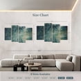 thumbnail image 4 of Elephant Stock Morning On The Seine 1898 Wall Art - Horizontal Multi Panel Canvas - Living Room Wall Decor - Abstract Multi Panel - Teal And Green Decor By Claude Monet - 84" x 54", 4 of 8