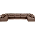 thumbnail image 4 of Meridian Furniture Indulge 234" Brown Vegan Leather U-Shaped Modular Sectional, 4 of 9