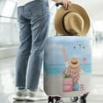 thumbnail image 3 of Travel Luggage Cover Suitcase Protector Fits 18-32 Inch Luggage Wheel Covers Patterned Travel Related Items Flower Luggage Protector Elastic Luggage Anti-scratch Suitcase Cover L, 3 of 5