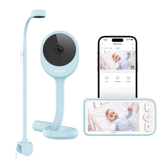 Baby Monitor with Camera and Audio, Netvue Baby Monitor with 1080P HD 5" Display, Two-Way Audio, Baby Camera