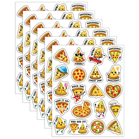 Teacher Created Resources Pizza Smelly Stickers, 120 Per Pack, 6 Packs