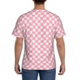 thumbnail image 3 of Qekee Irregular Plaid Classic Fit T-Shirt Men's Shirt Men's Tight Short Sleeves for Exercise, Running, Mountaineering - Irregular Plaid, 3 of 9
