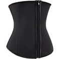 thumbnail image 6 of Women Latex Waist Trimmer Tummy Trainer Cinchers Zipper & Hook Underbust Corset Shapewear Fat Burner Hourglass Workout Body Shaper Shapewear Back Support Belt, 6 of 6