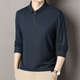thumbnail image 2 of Polo T Shirts For Men Long Sleeve Classic Solid Color Collared Casual Business Golf Shirts, 2 of 7