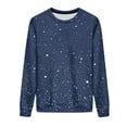 thumbnail image 4 of Enjoytime Plus Size Womens Clothing Cute Print Long Sleeve Crewneck Sweatshirt Casual Loose Pullover Tops Navy S, 4 of 7