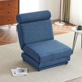 thumbnail image 7 of Tabaray Folding Sofa Bed, 4 in 1 Sleeper Chair, Portable Futon Sofa with Pillow, Foldable Single Sofa Bed for Living Room, Dorm, Guest Use, Home Office, Apartment, Game Room, Blue, 7 of 7