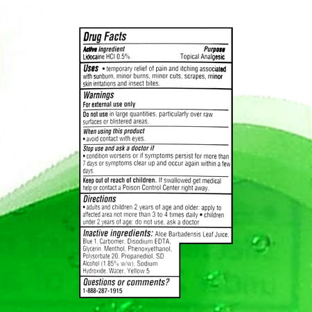 Equate Burn Relief Gel with Lidocaine, 8 oz