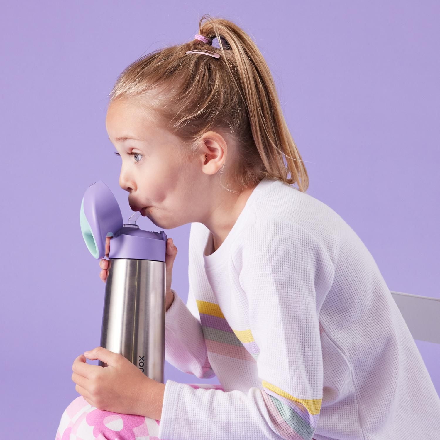 b.box - 16.9 oz Insulated Water Bottle: Keeps Drinks Cold up to 15 Hours, Warm up to 8 Hours. Triple Wall Stainless Steel Kids Water Bottle. Dishwasher Safe