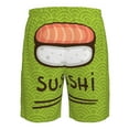 thumbnail image 6 of Disketp Men'S Swim Trunks Hawaiian Breathable Surf Beach Swimsuits Mesh Lining Beach Shorts With Pockets-Fresh Sushi, 6 of 9